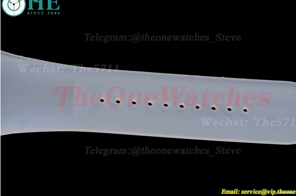 on strap  Dial RM055 Skeleton Transparent Transparent Rubber Sonic Clone  RMUL2 0208